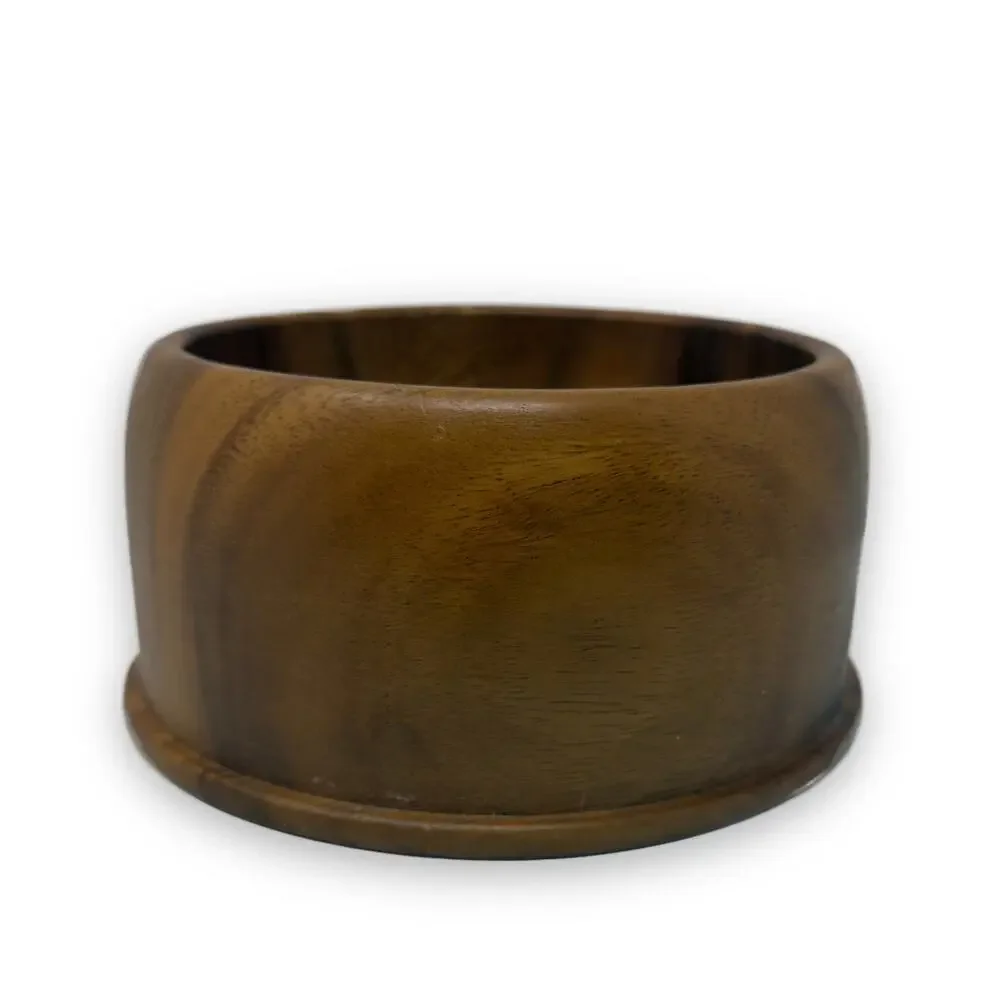Villa Acacia Small Hand-Turned Wood Accent Trinket Bowl 6.5